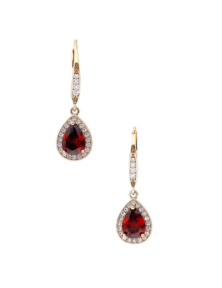 Aretes de gota con acabado pavé