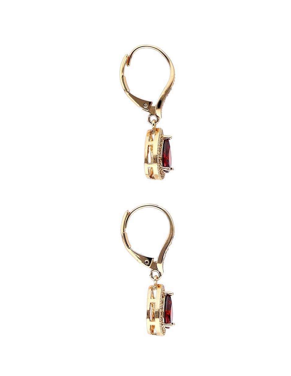 Aretes de gota con acabado pavé 3