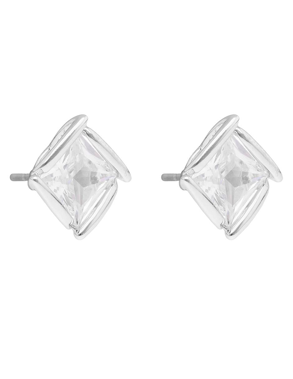Broqueles cuadrados Silver Bells con acabado brillante 2