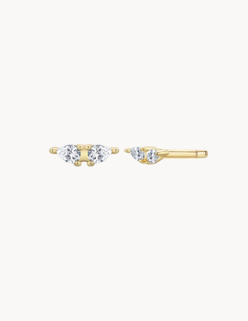 Arete corto Olivia Wild de oro 18k con acabado brillante Arete corto Olivia Wild de oro 18k con acabado brillante