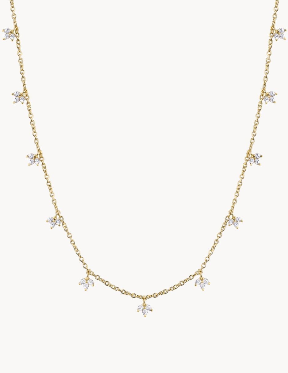 Collar de flor Olivia Wild de baño de oro 18 K Collar de flor Olivia Wild de baño de oro 18 K