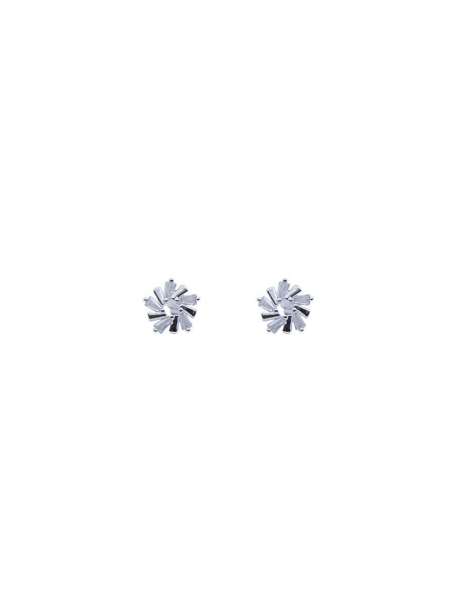 Broqueles de flor de plata p 925 zirconia Broqueles de flor de plata p 925 zirconia
