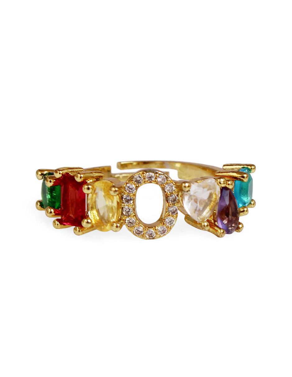 Anillo circular 10 k de oro laminado zirconia cúbica pulido Anillo circular 10 k de oro laminado zirconia cúbica pulido