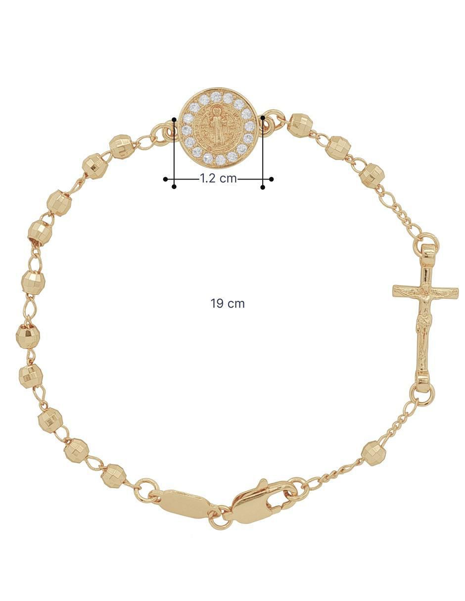 Pulsera 18 k con acabado chapa de oro 5