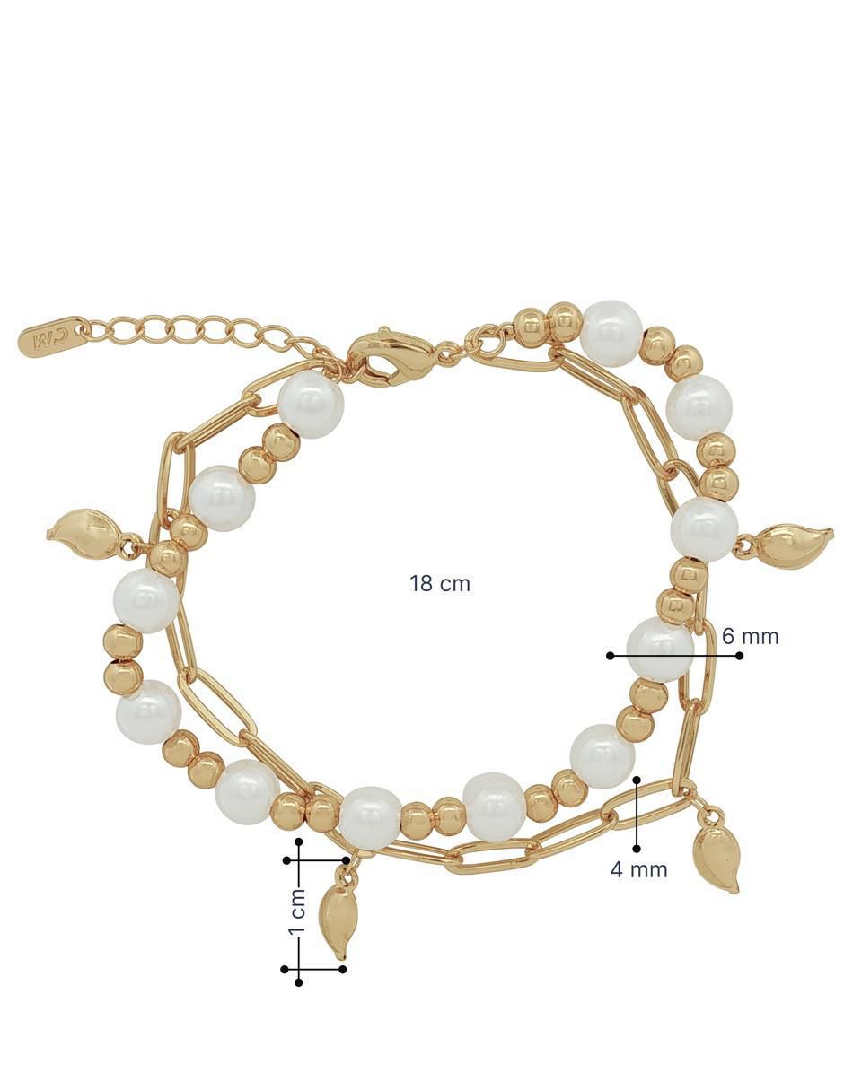 Pulsera 18 K con acabado chapa de oro 5