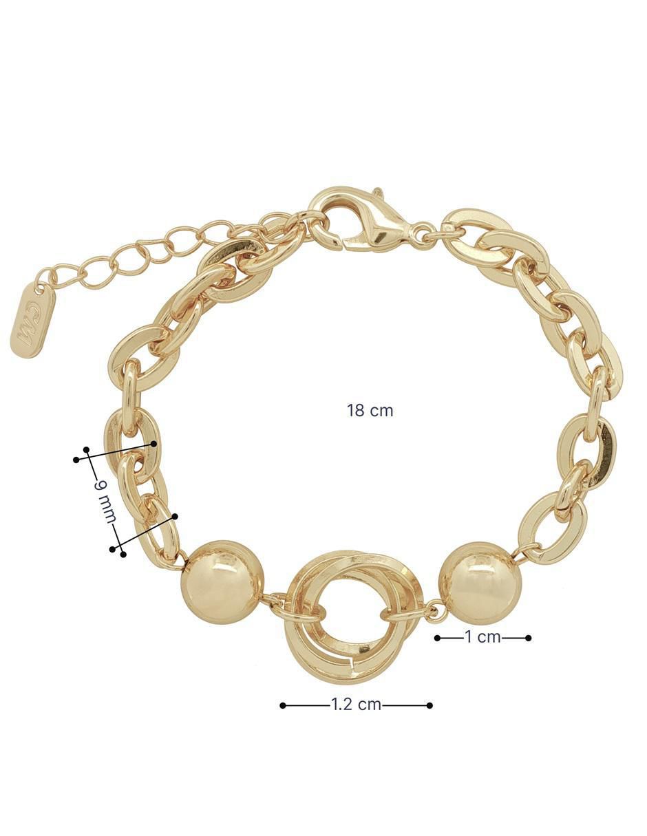 Pulsera 18 K con acabado chapa de oro 5