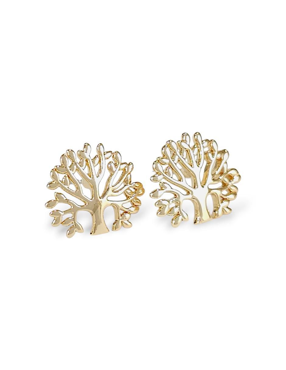 Aretes y collar de árbol 18 K zirconia 6