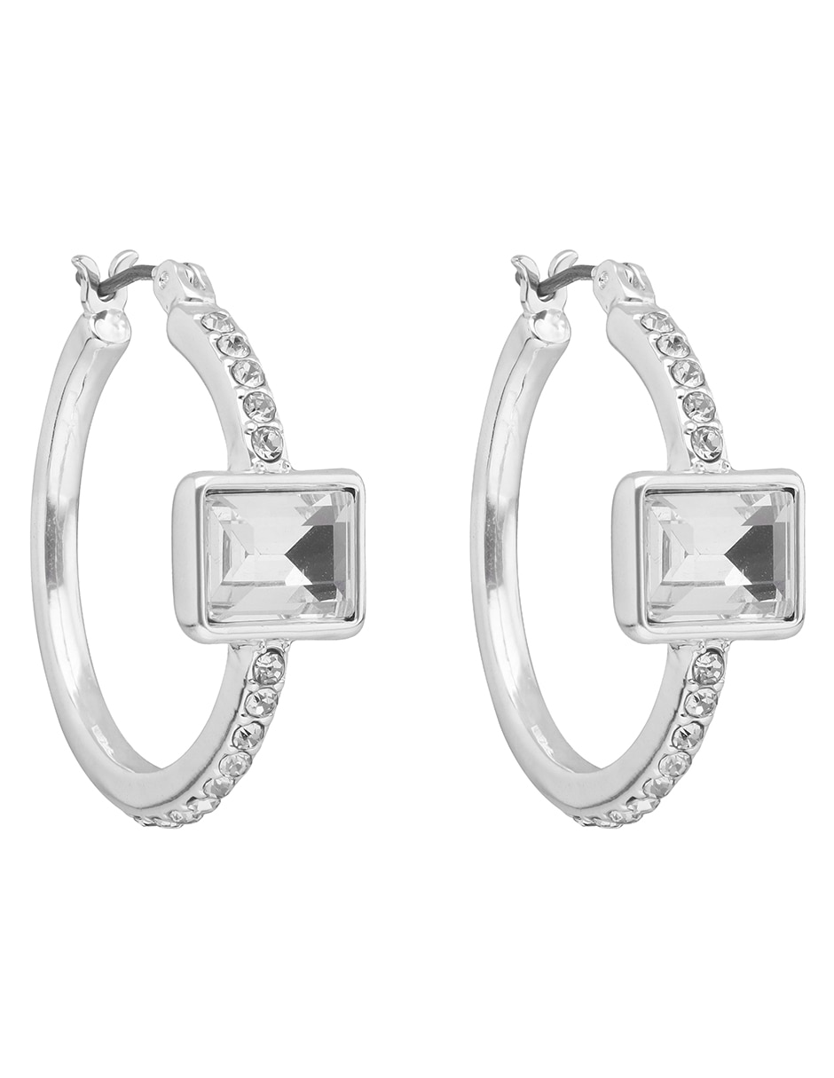 Aretes de círculo con acabado brillante 2