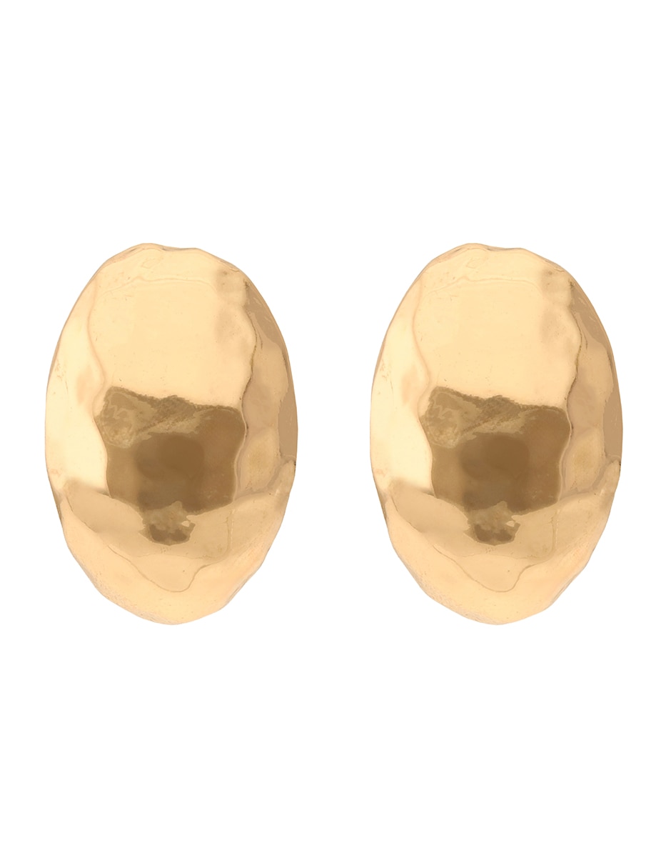 Aretes cortos con acabado brillante