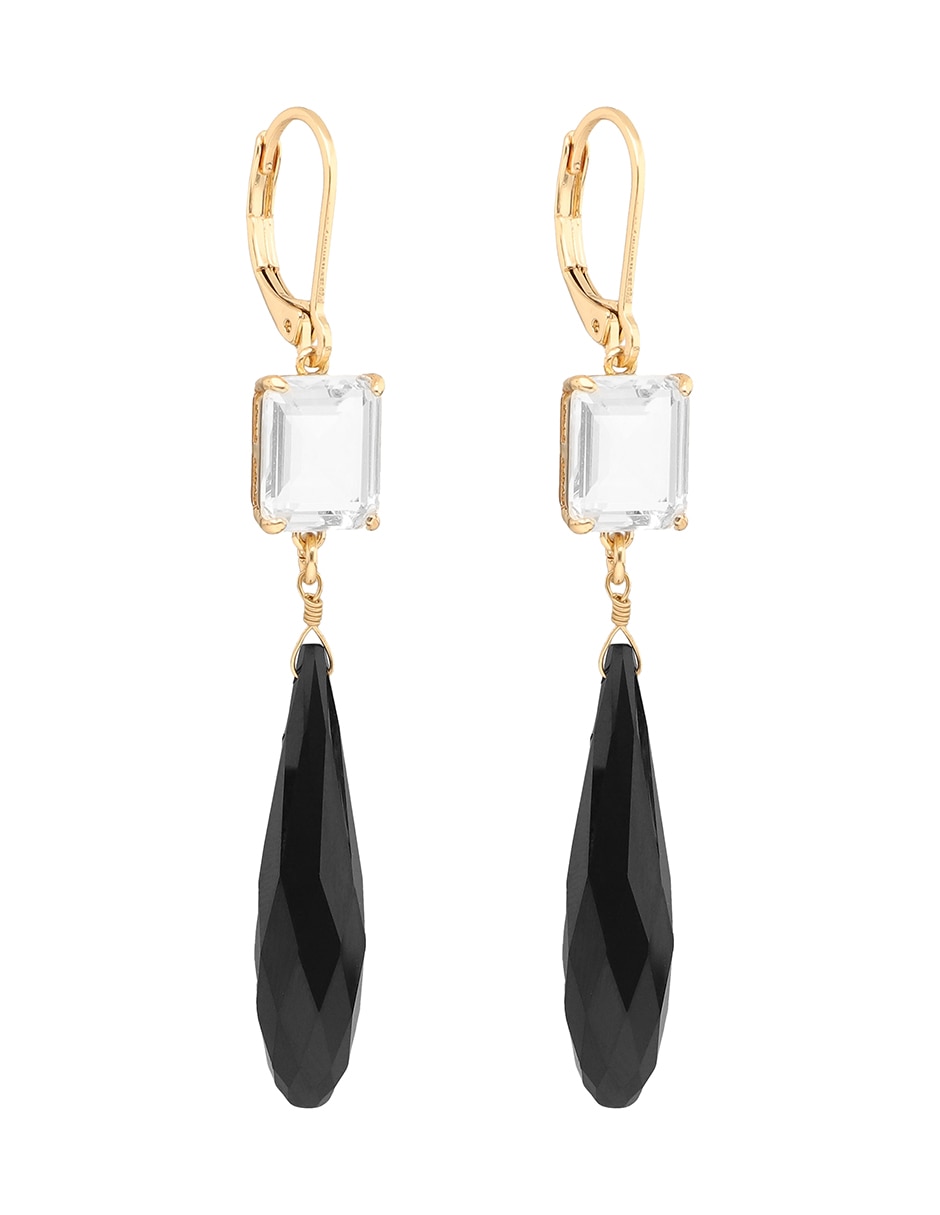Aretes de gota con acabado brillante 3