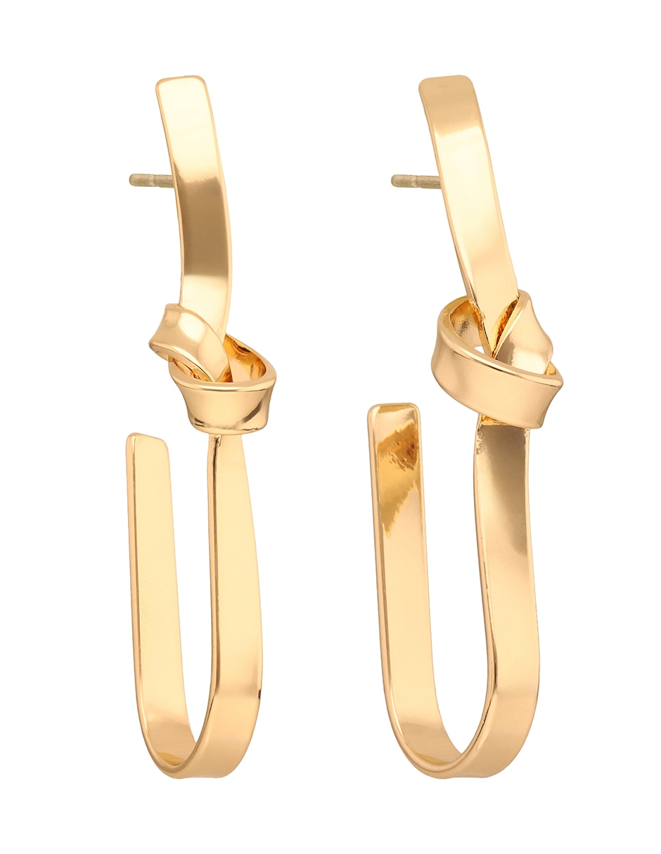Aretes largos con acabado brillante 2