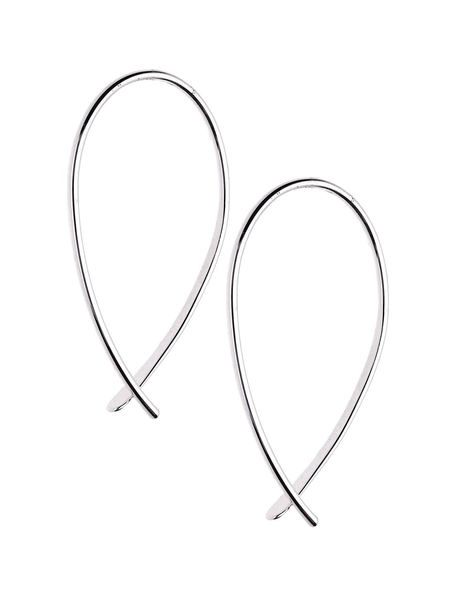 Aretes de óvalo con acabado pulido 2