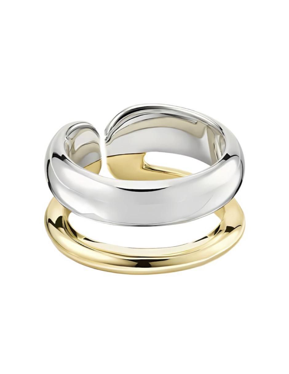 Anillo circular P 925 de plata brillante 2