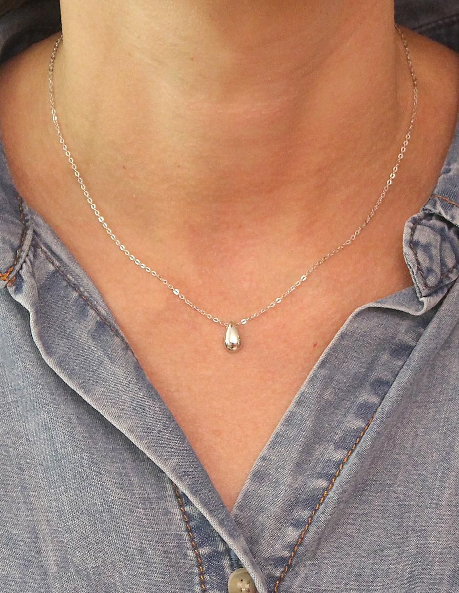 Collar de gota de plata P 925 3
