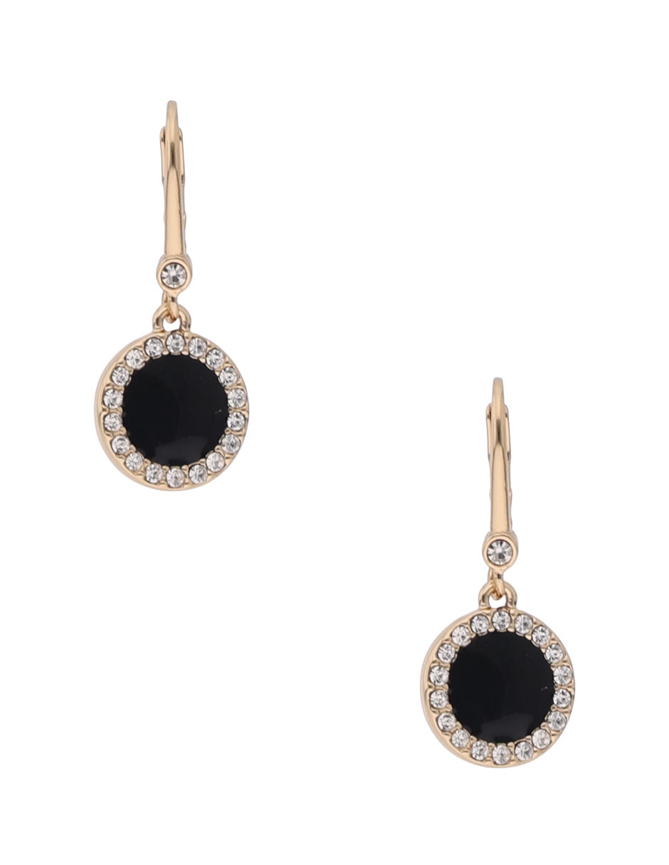 Aretes cortos circulares con acabado brillante circonita Aretes cortos circulares con acabado brillante circonita