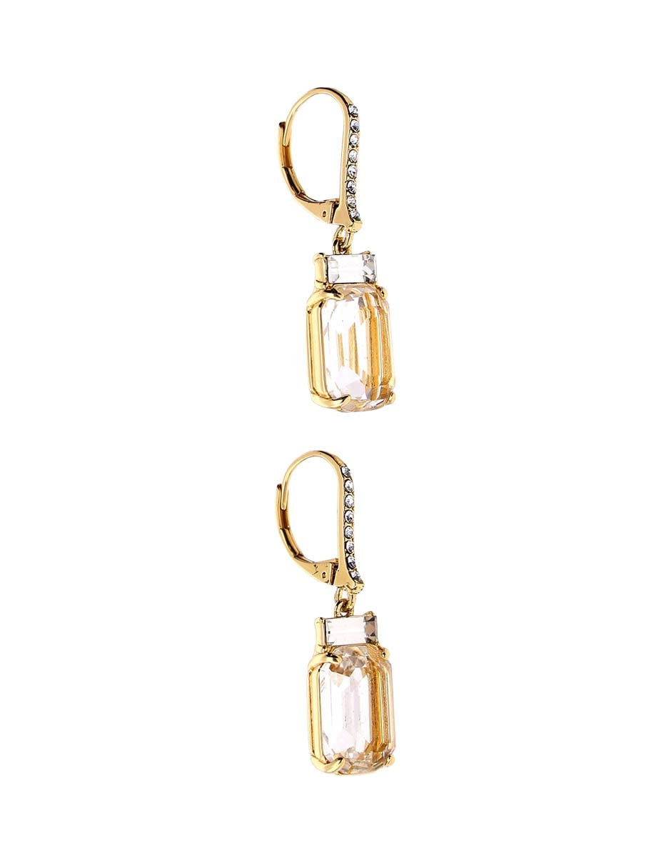 Aretes de rectángulo con acabado pavé cristal 2