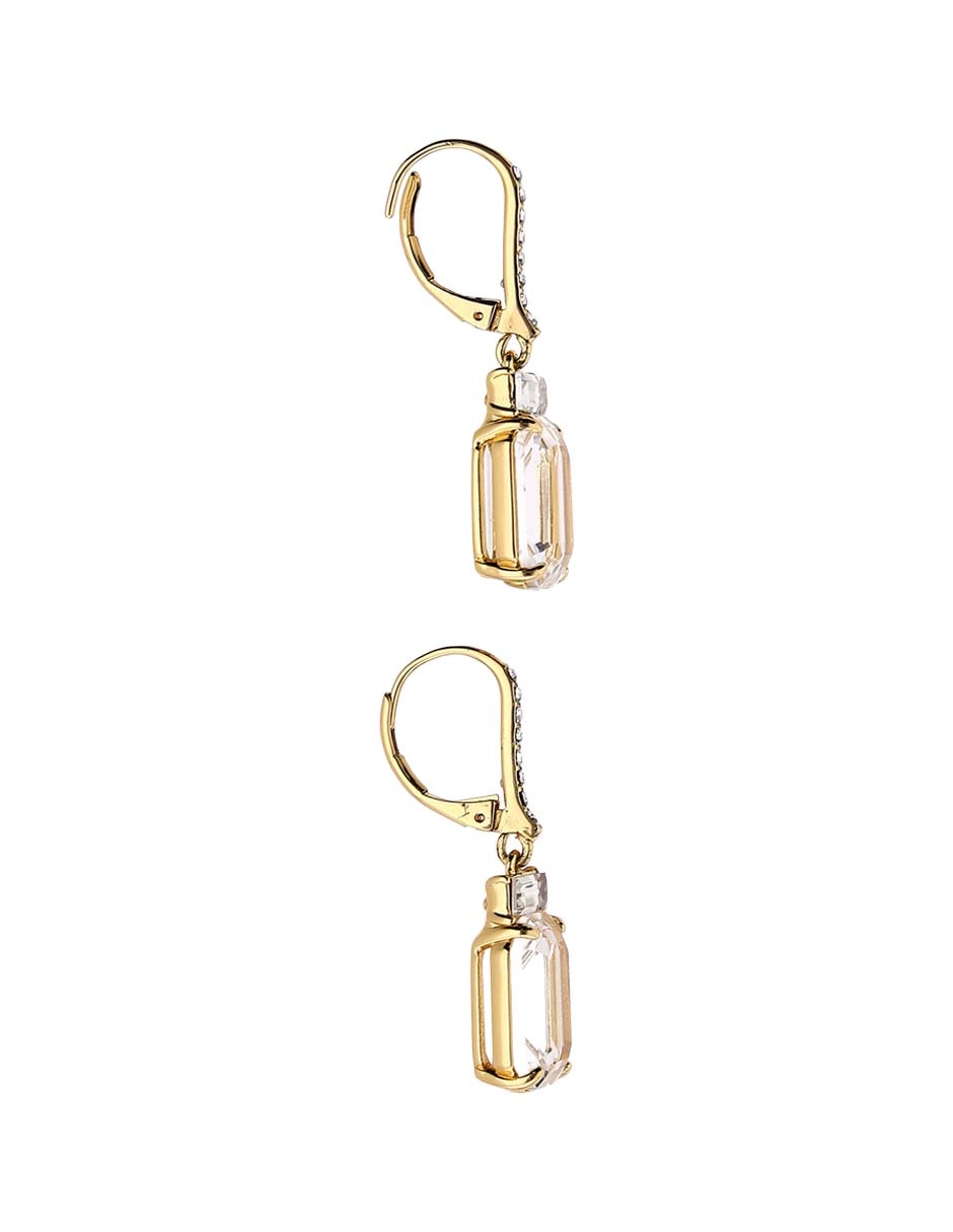 Aretes de rectángulo con acabado pavé cristal 3