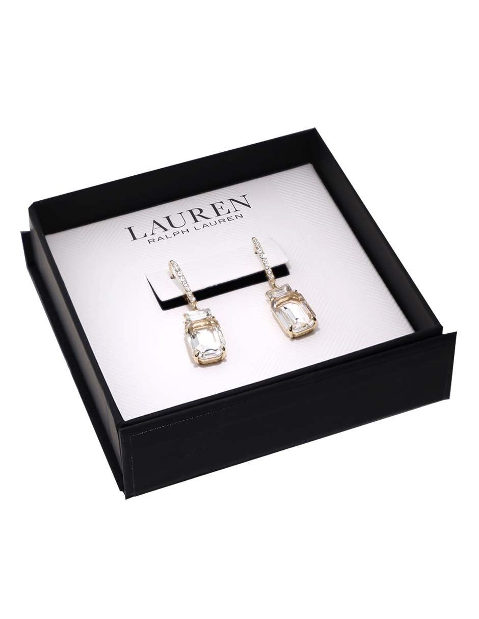 Aretes de rectángulo con acabado pavé cristal 4