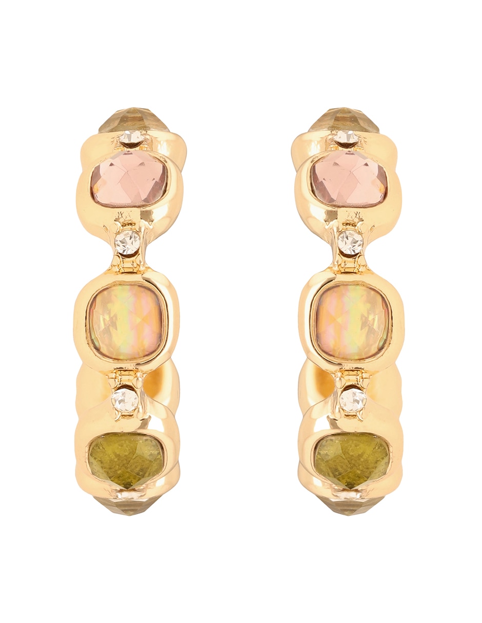 Aretes de aro Dreams con acabado pavé circonita