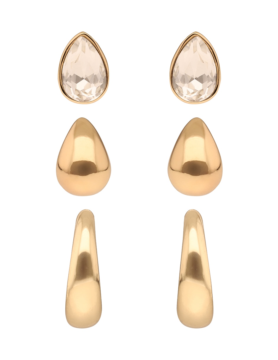 Set de aretes Josie con acabado pavé