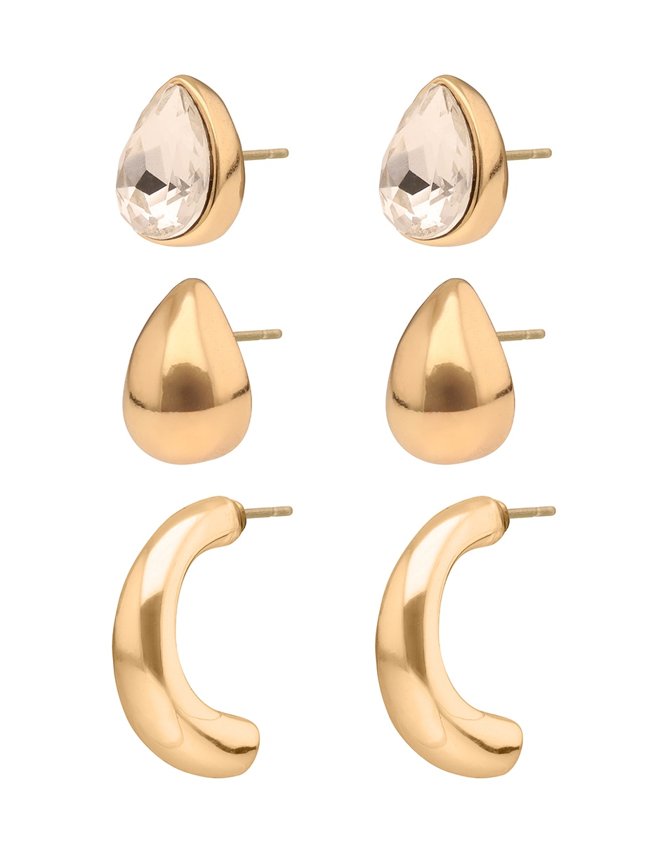 Set de aretes Josie con acabado pavé 2