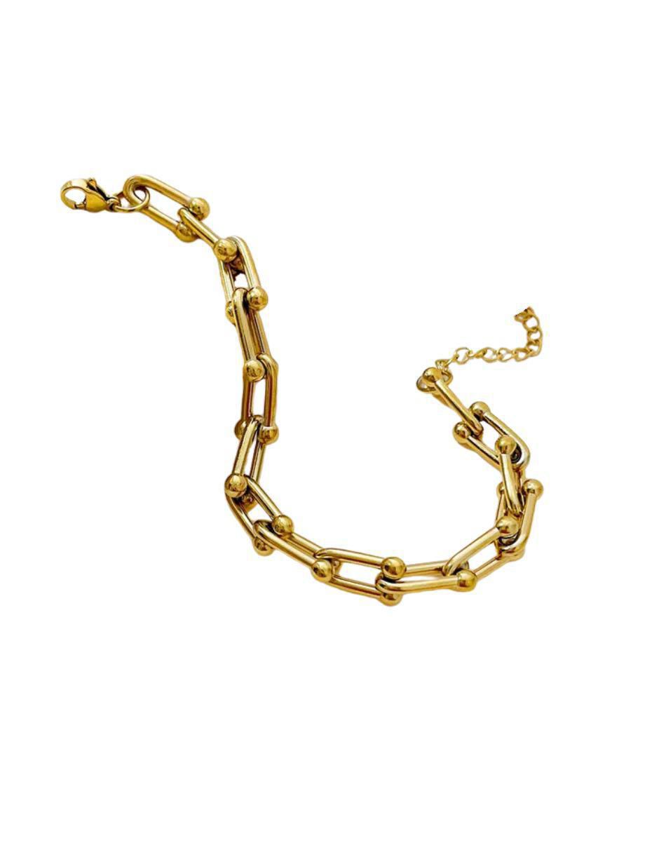 Pulsera de oro laminado 8 k con acabado pulido 2