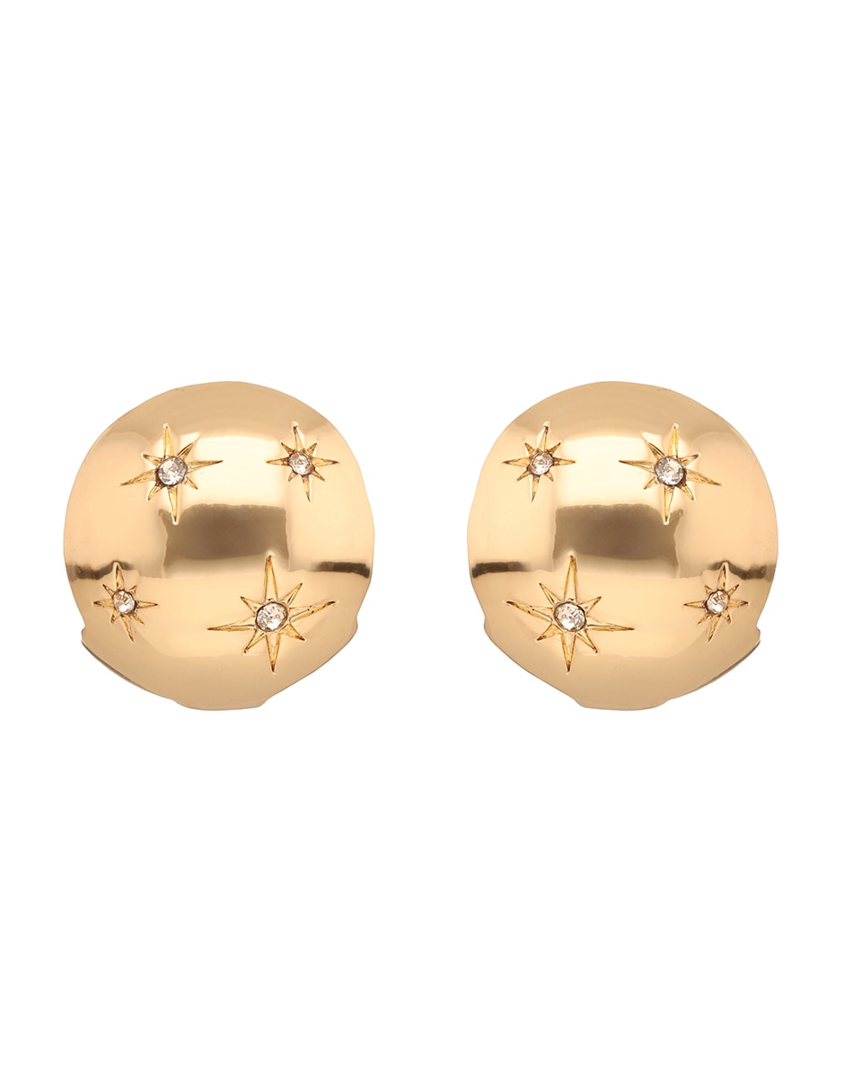 Aretes cortos Shimmer & Shine con acabado brillante circonita Aretes cortos Shimmer & Shine con acabado brillante circonita