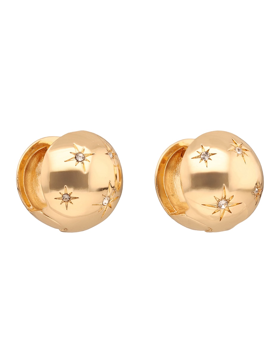 Aretes cortos Shimmer & Shine con acabado brillante circonita 2