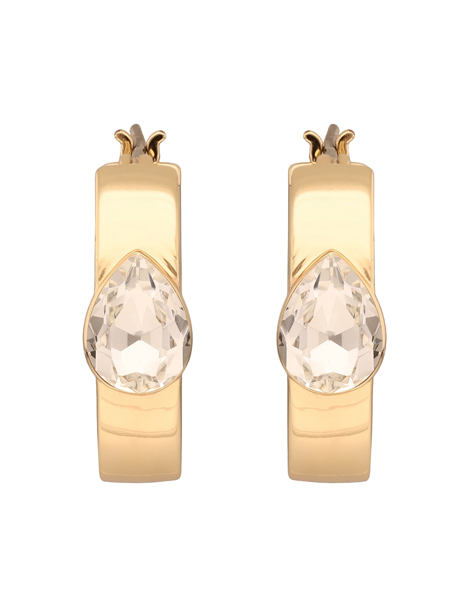 Aretes cortos Josie con acabado pavé