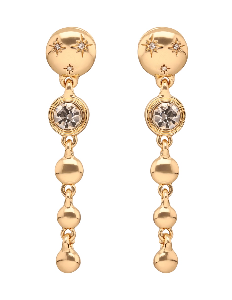 Aretes cortos Shimmer & Shine con acabado brillante circonita Aretes cortos Shimmer & Shine con acabado brillante circonita
