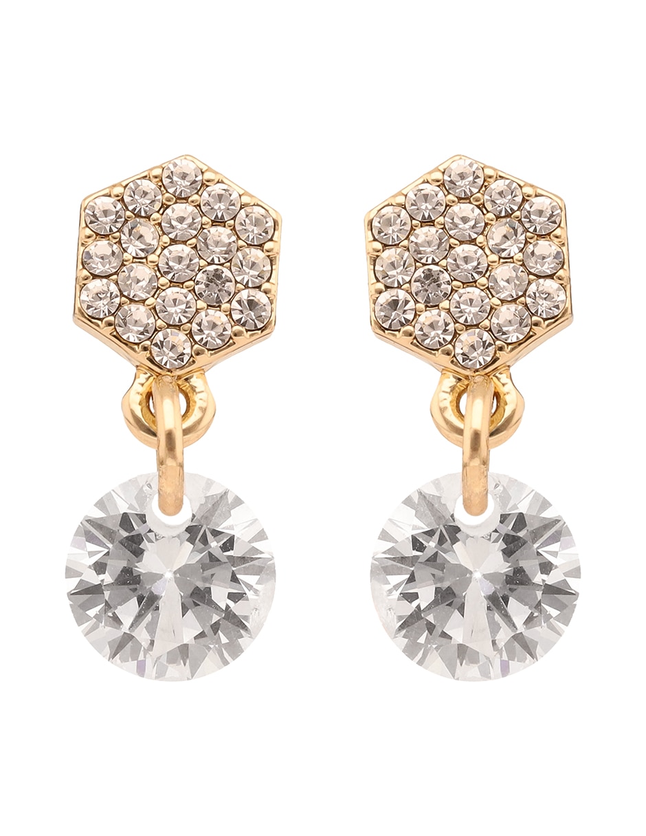 Aretes cortos Willa con acabado pavé zirconia cúbica Aretes cortos Willa con acabado pavé zirconia cúbica