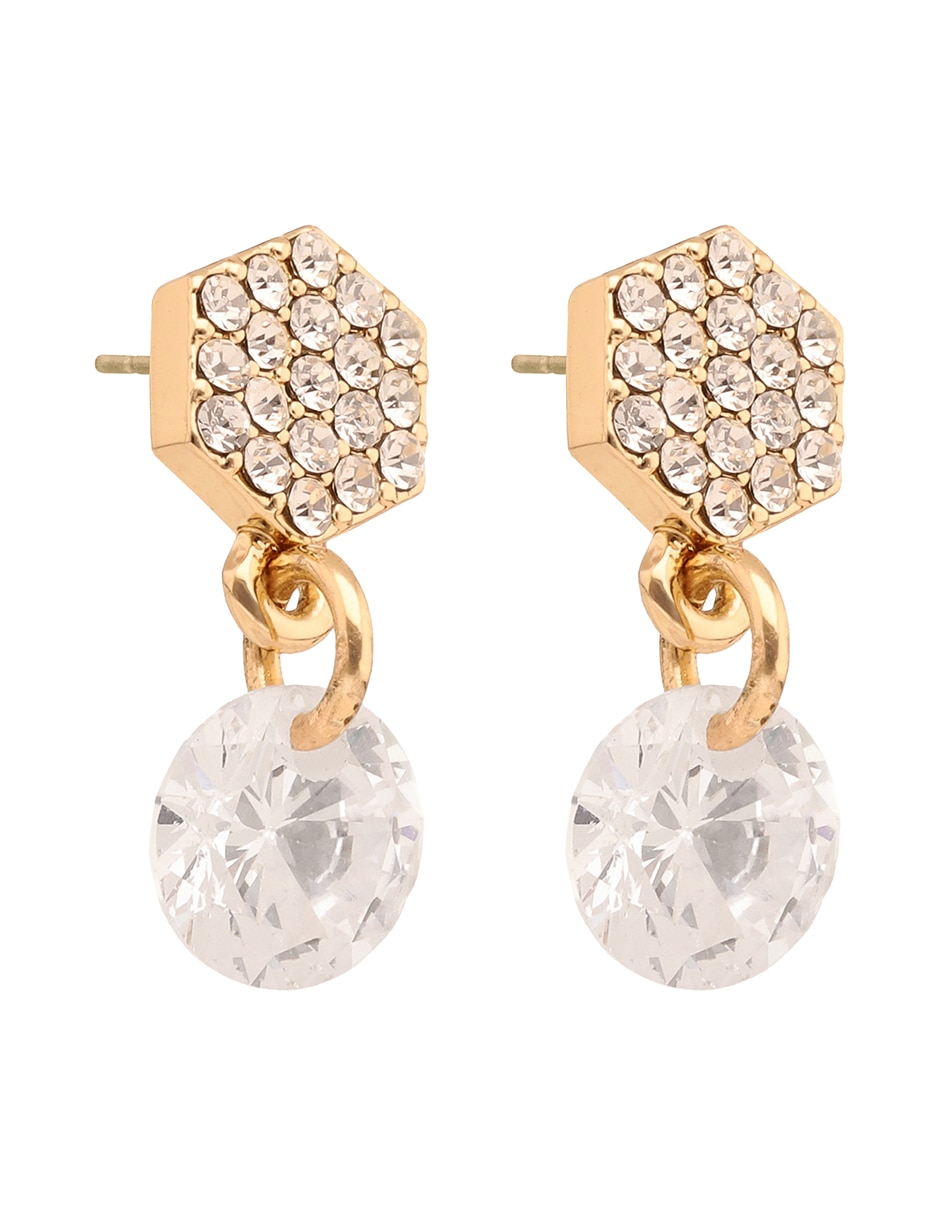 Aretes cortos Willa con acabado pavé zirconia cúbica 2