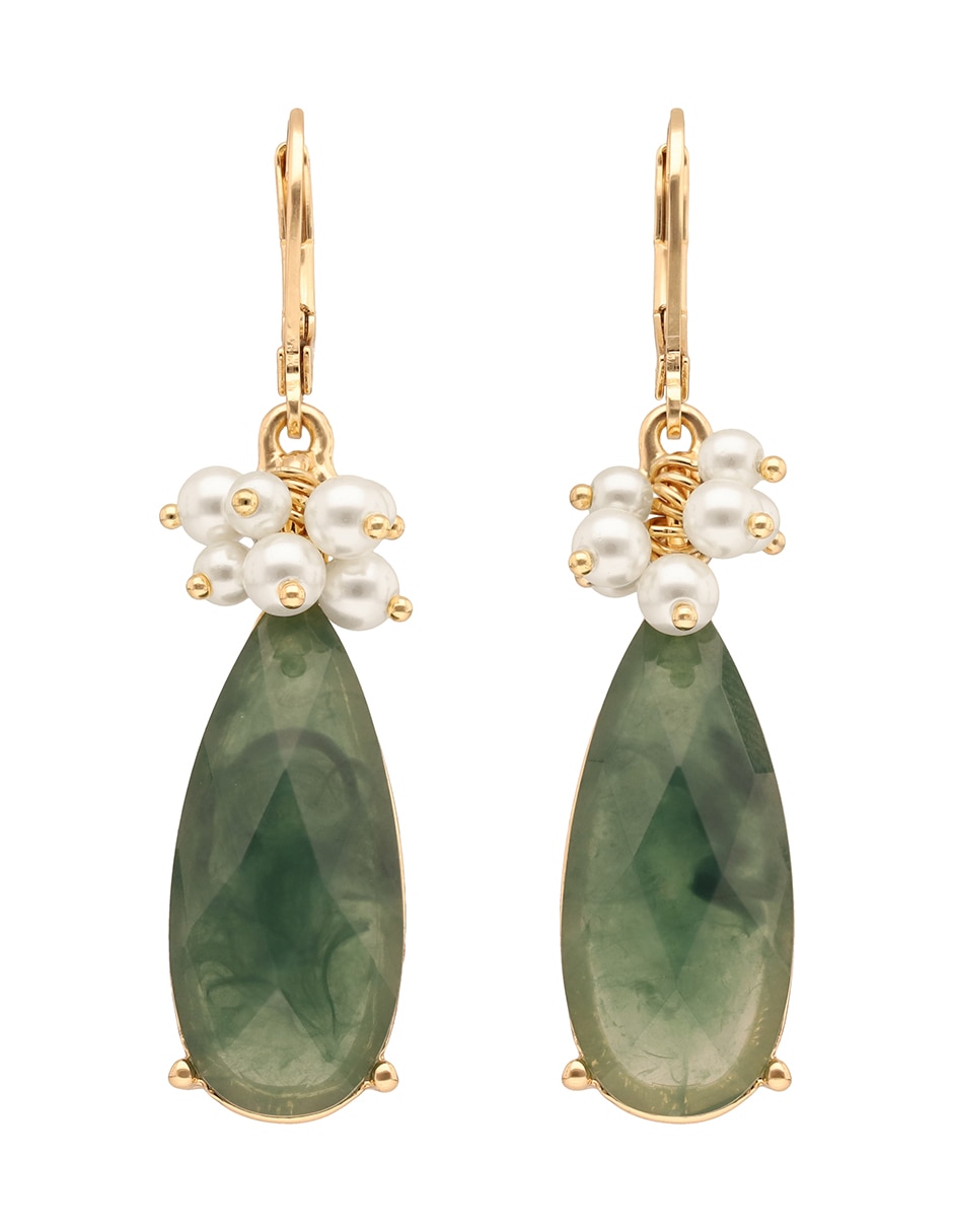 Aretes cortos Glacial Glow con acabado esmaltado zirconia cúbica