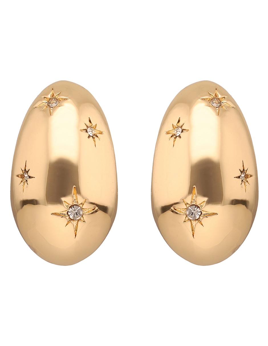 Aretes cortos Shimmer & Shine con acabado brillante circonita