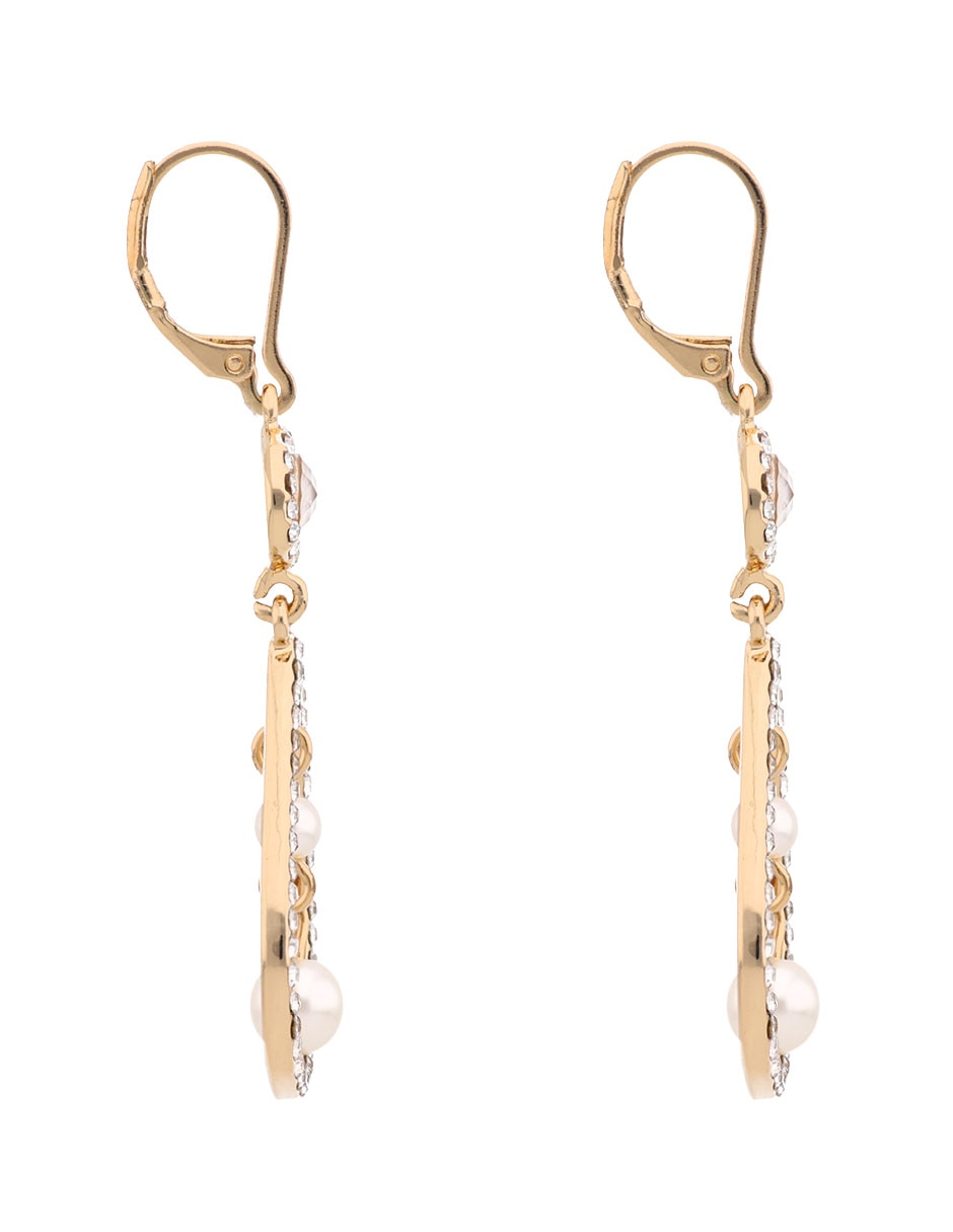 Aretes largos con acabado pavé circonita 3