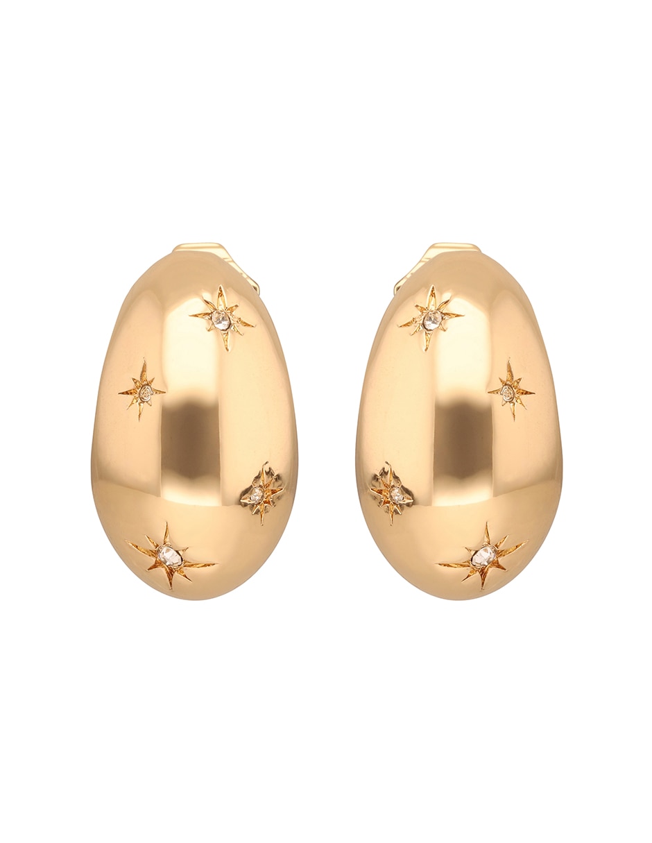 Aretes cortos Shimmer & Shine con acabado brillante circonita