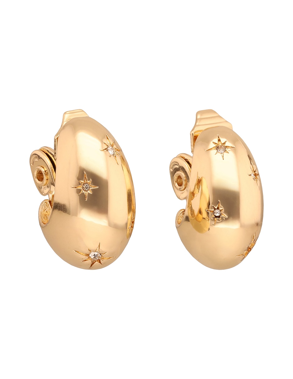 Aretes cortos Shimmer & Shine con acabado brillante circonita 2