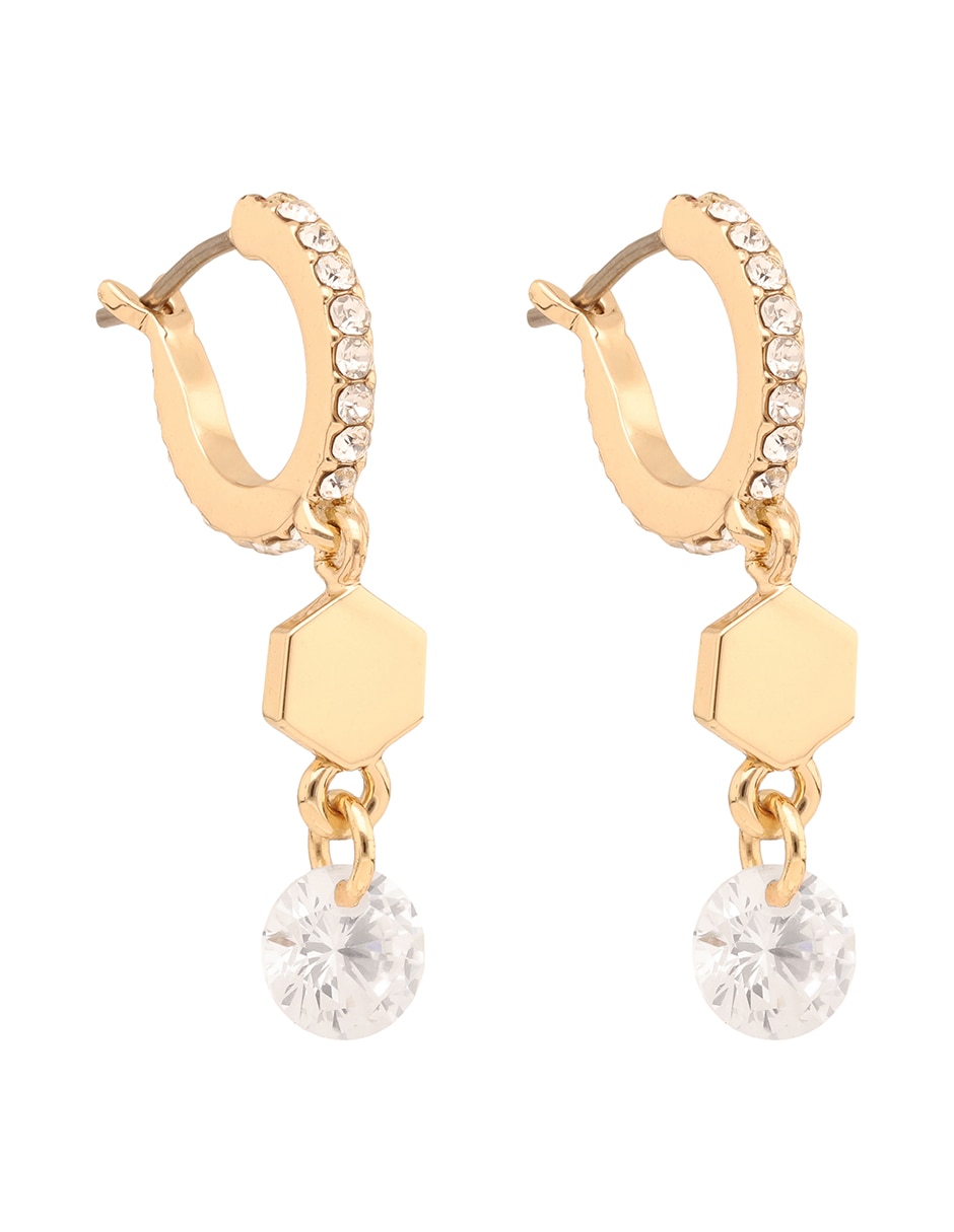 Aretes cortos Willa con acabado pavé zirconia cúbica 2
