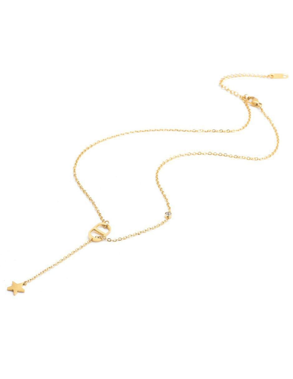 Collar de estrella de oro laminado 10 K