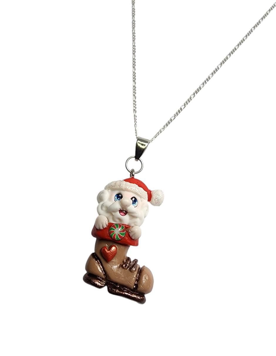 Collar Santa Claus de plata P 925 3