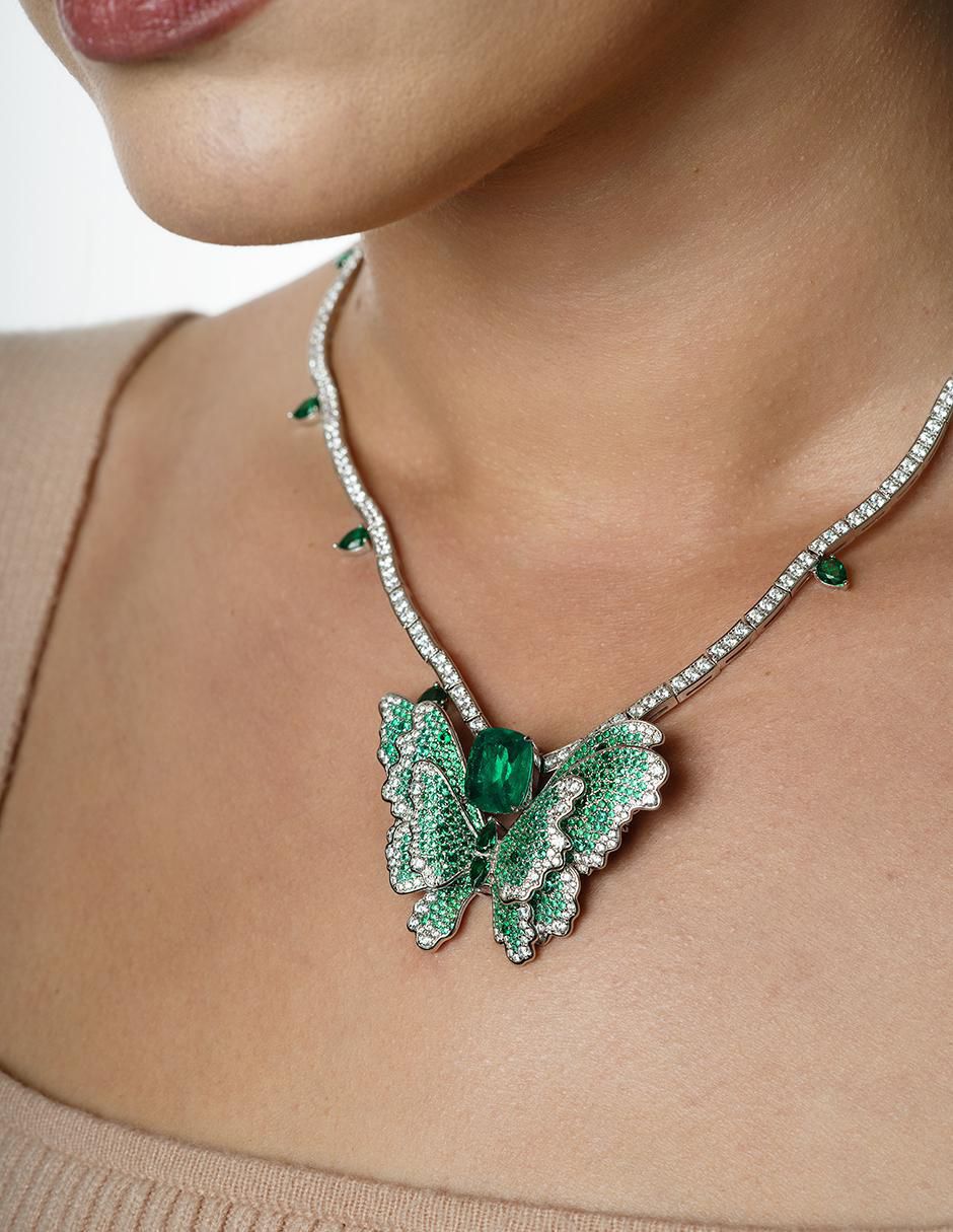 Collar de mariposa de plata P 925 5