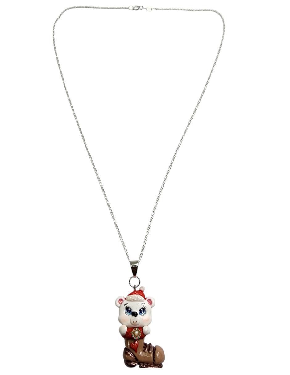 Collar navidad de oso de plata P 925 5