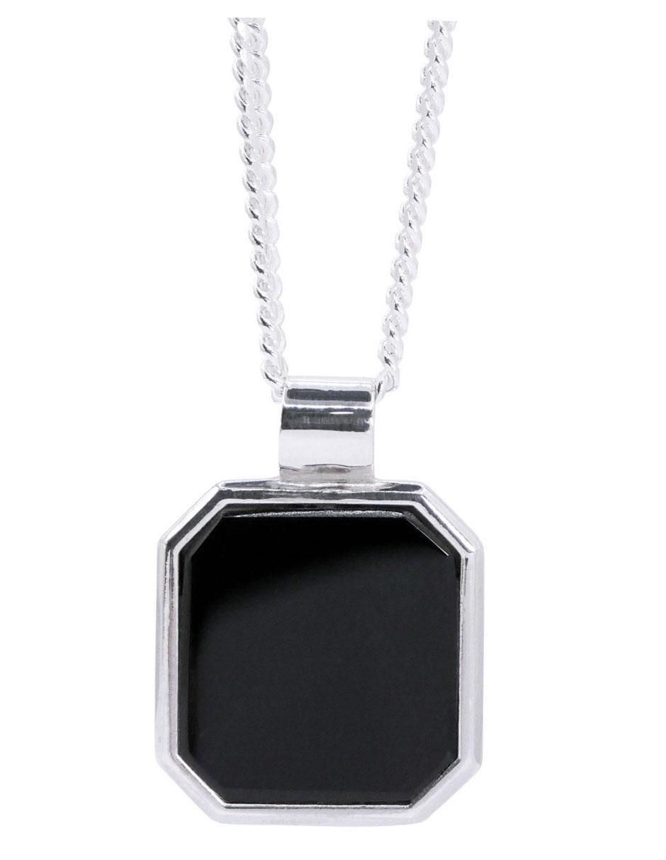 Collar con dije octagonal de plata P 925