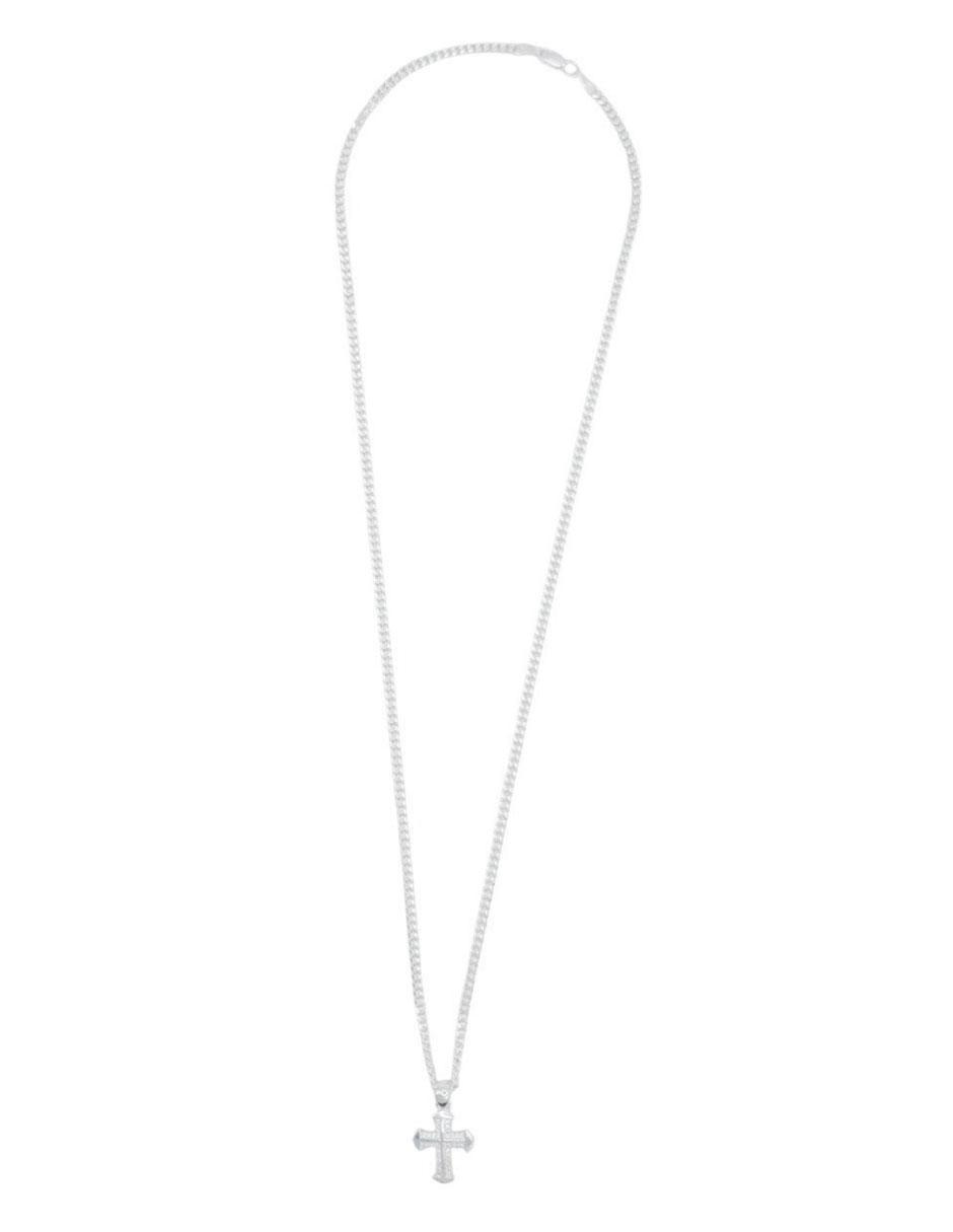 Collar con dije de cruz de plata P 925 2