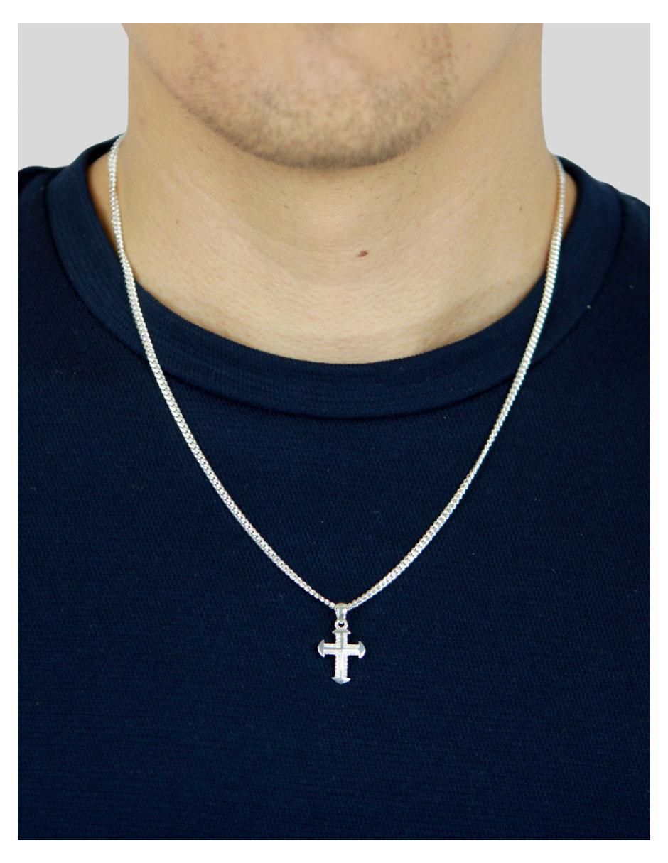 Collar con dije de cruz de plata P 925 3