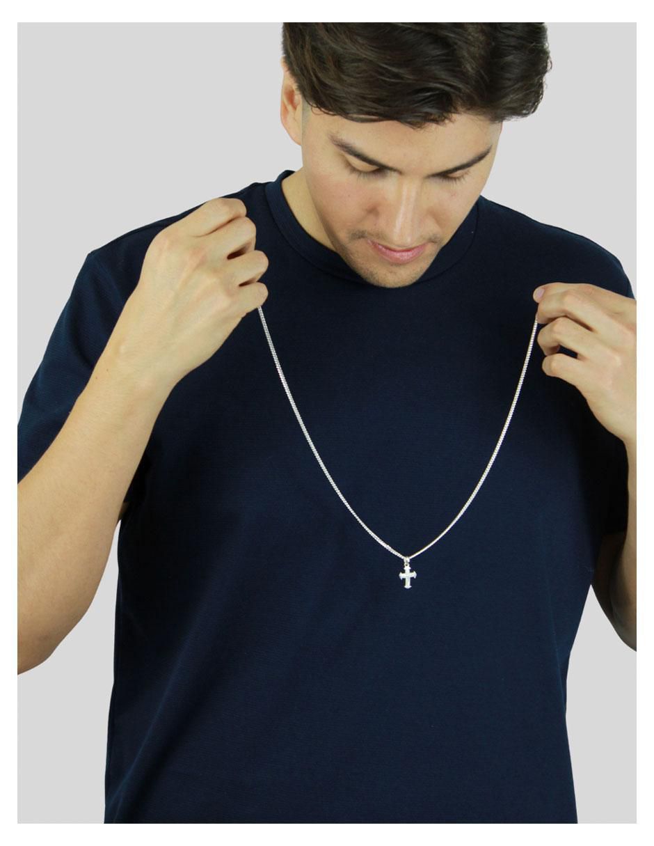 Collar con dije de cruz de plata P 925 5
