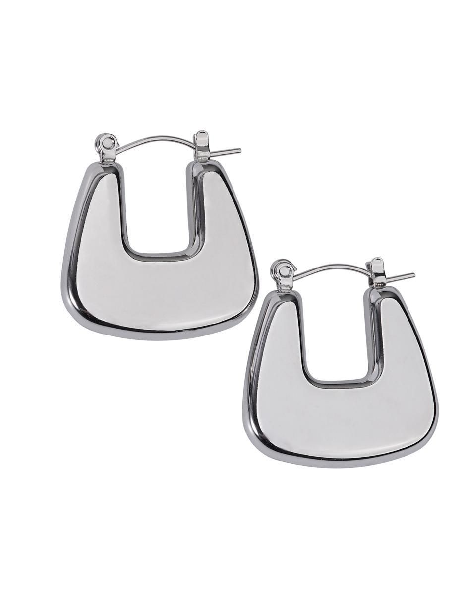 Arracadas cuadradas luckyly con acabado baño de oro 14 k