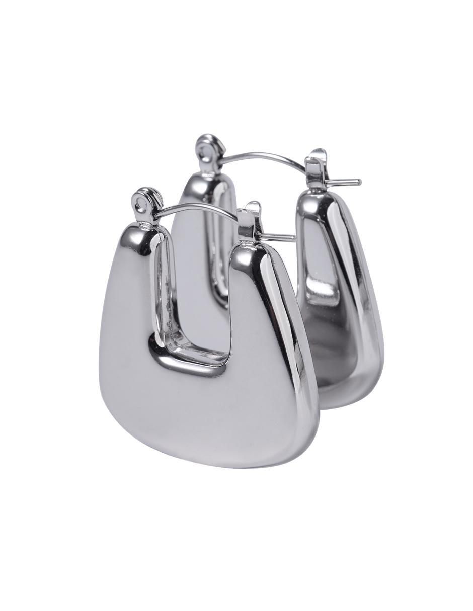 Arracadas cuadradas luckyly con acabado baño de oro 14 k