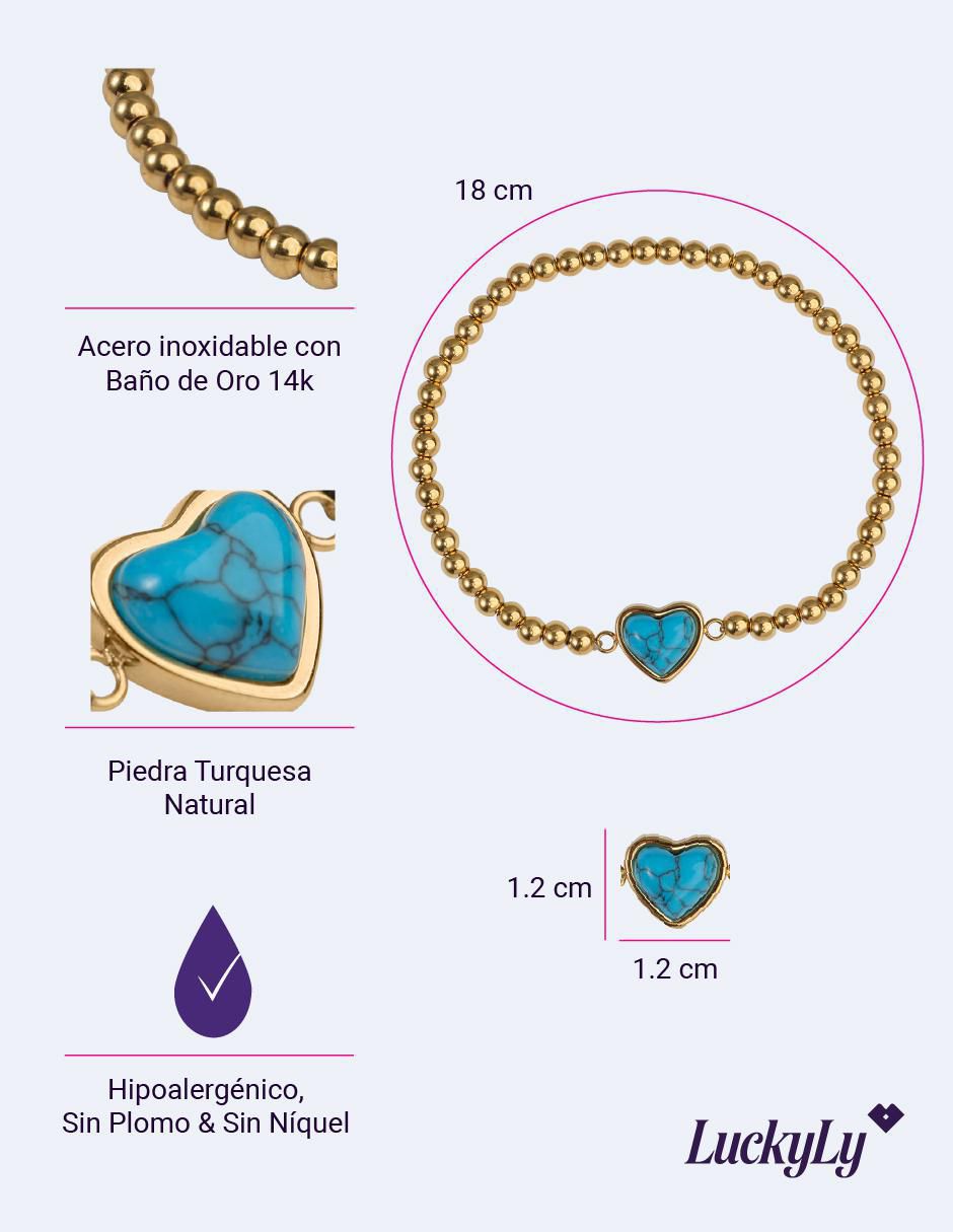 Pulsera Nadia con acabado baño de oro 14 K 7