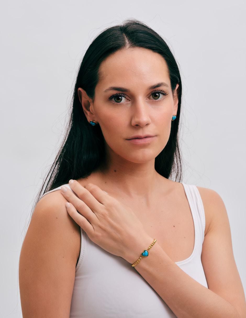 Pulsera Nadia con acabado baño de oro 14 K 4